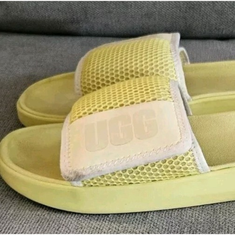Ugg LA Light Sandals Womens Size 11 Yellow Slides Comfort No Size Tag - Picture 11 of 11